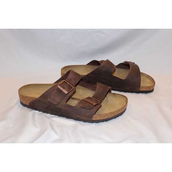 Birkenstock Sandals Men Arizona Leather Strap Sandals Habana Brown main image 6